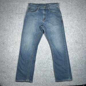 Volcom Denim Jeans Men's Size 31x30 Blue Wide Straight Legged Fit Gold Patch